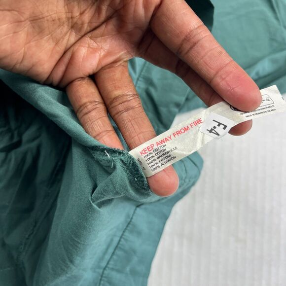 Free People NWT Statement Puff Sleeve Blouse Green Cotton Romantic Cottage Top S - Picture 10 of 12